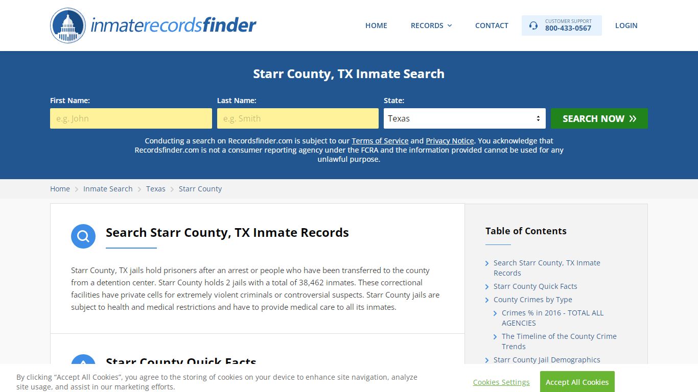 Starr County, TX Inmate Lookup & Jail Records Online