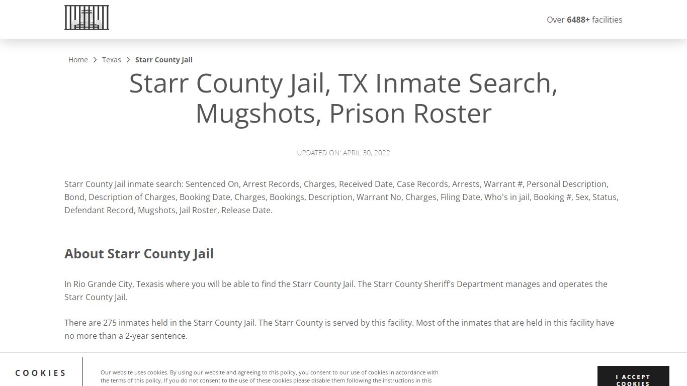 Starr County Jail, TX Inmate Search, Mugshots, Prison ...